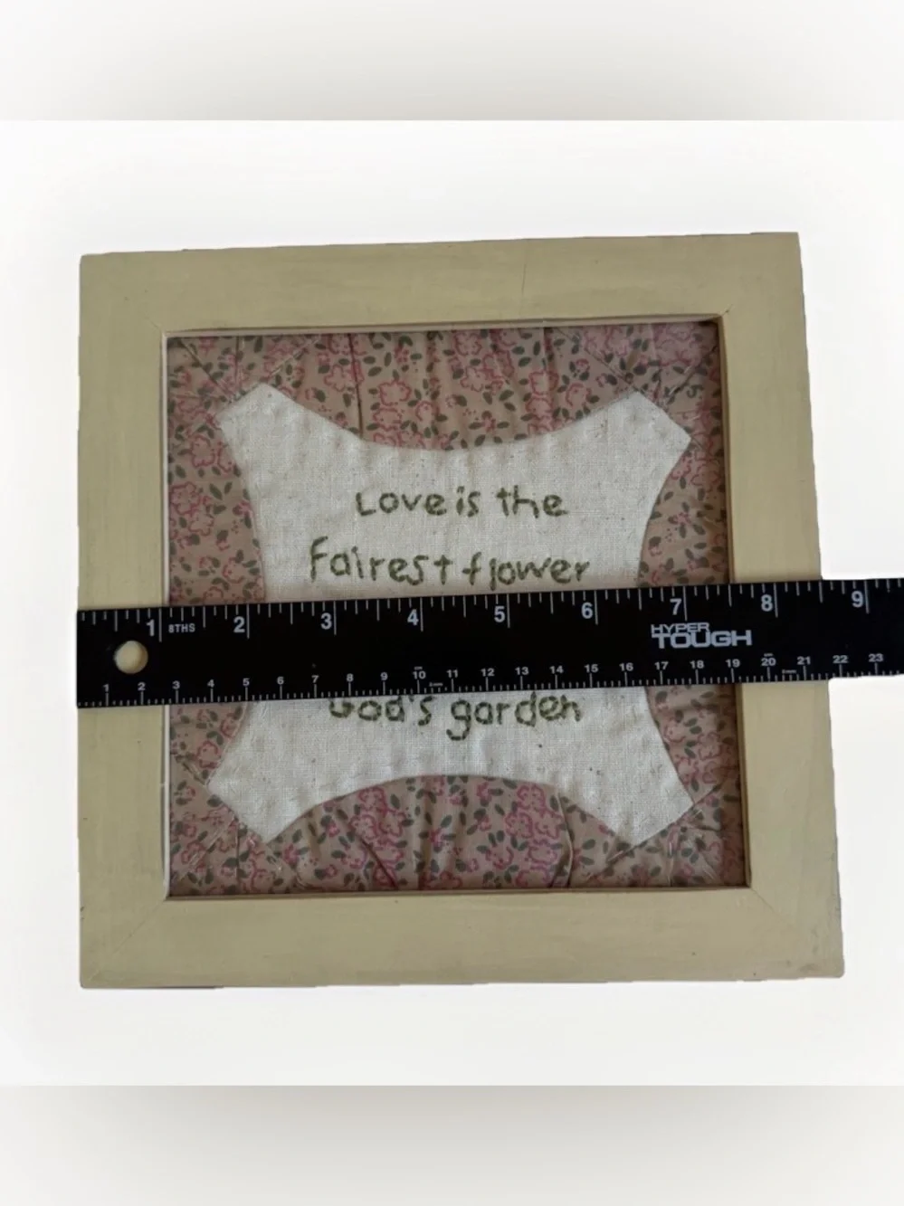 Vintage Cottagecore Framed Hand Embroidery Art Lot Garden Floral Wall Decor Set
